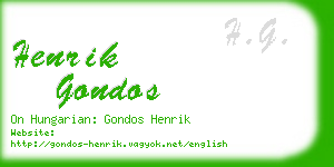 henrik gondos business card